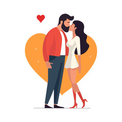 couple man and woman romance vector