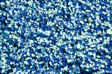 Close-up of Light and Dark Blue small pebbles, or gravel