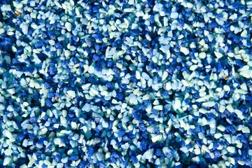 Close-up of Light and Dark Blue small pebbles, or gravel