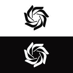 Circle vector logo silhouette design . Circle icon illustration