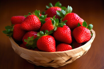 Tempting Strawberry Harvest. Generative AI