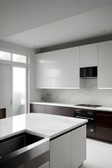 Modern kitchen. AI generated illustration