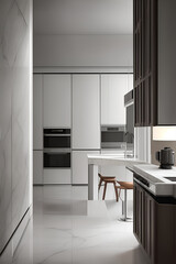 Fototapeta na wymiar Modern kitchen. AI generated illustration