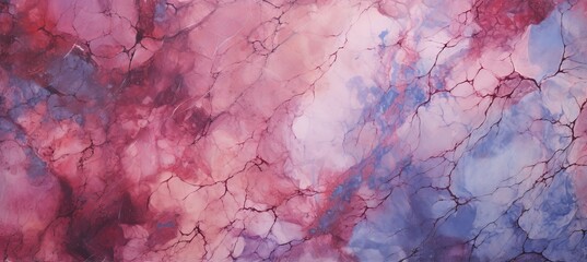 Naklejka premium Watercolor pink blue grunge marble background. Generative AI technology.