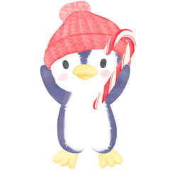 Penguin with candy