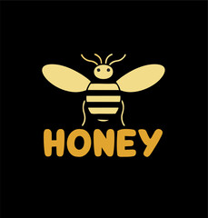 honey bee logo design idea vector, honey bee business logo icon