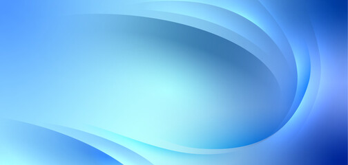 Blue wavy abstract background with empty space