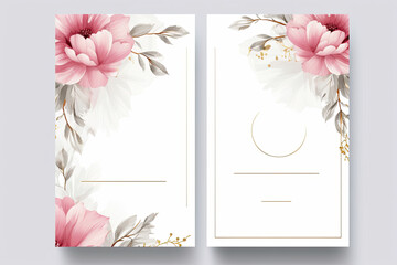 light pink and bronze Floral Design: Multi-Purpose Template for Wedding Invitations, Business Cards, Thank You Notes, Flyer, Poster,Cover ...
