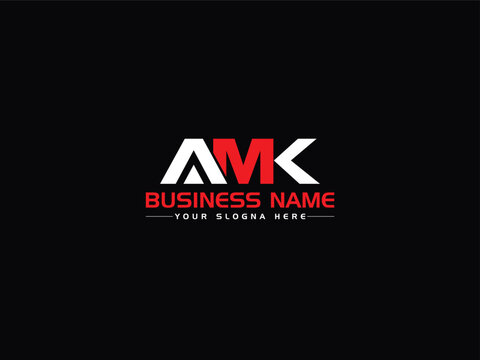 AMK Logo Vector Art, Initial amk Alphabet Letter Logo Template