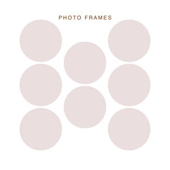 Set of empty photo frames Realistic vector mockups. Photo frames images collage template