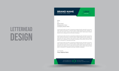 Clean and professional corporate company business letterhead template design