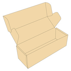 mock up paper box. open and closed mockup