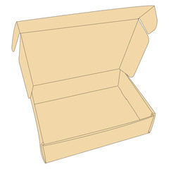 mock up paper box. open and closed mockup