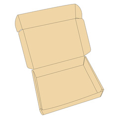 mock up paper box. open and closed mockup