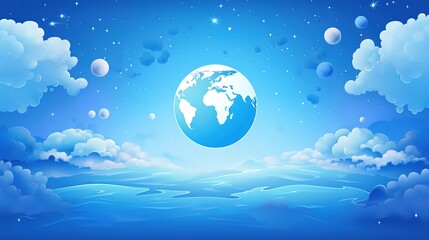 Obraz premium The theme of World Ozone Day is to protect the earth and protect the environment,AI generated.