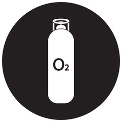 oxygen cylinder icon vector