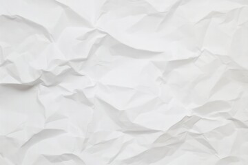 Fototapeta premium Abstract background of clean white crumpled paper, wrinkled, Generative AI