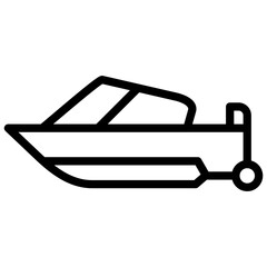 Boat vector icon style