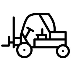 Forklift vector icon style