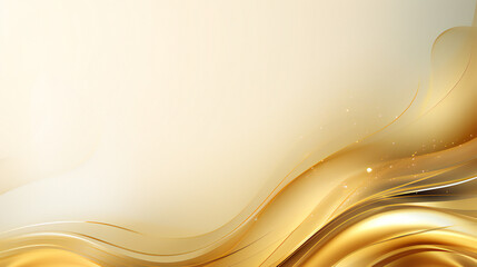 Gold Spa banner with empty copy space on the side. Generative AI.