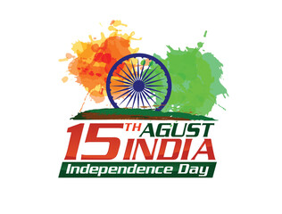 vector festive illustration of independence day in India celebration on August 15. vector design elements of the national day. holiday graphic icons. National day