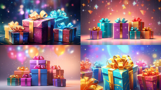 christmas background with gifts
