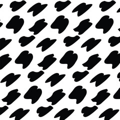 seamless pattern of black and white abstract shape isolated