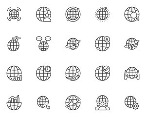set of global icon, travel, world