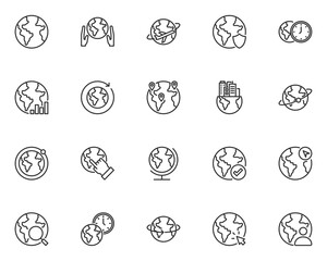 set of global icon, travel, world