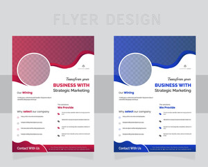Modern corporate or company business flyer template design. 
