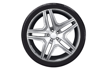 tire with aluminum rim transparent - 624003315