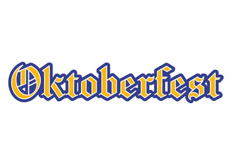 Logo festival de la cerveza alemana. Letras de la palabra Oktoberfest