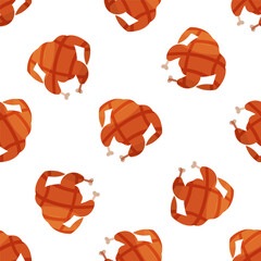 whole chicken bbq grill fry background pattern