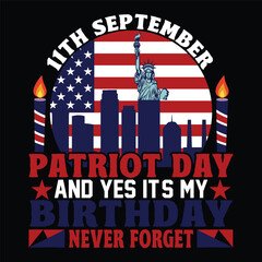 patriot day tshart design vector