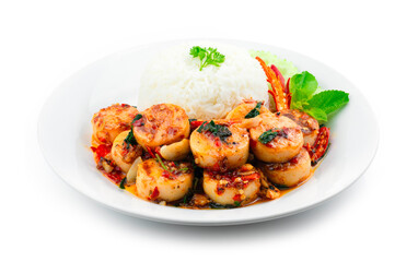 Stir Fried Scalloped with Basil