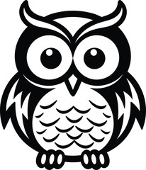 Fototapeta premium Illuminating the Night with an Owl's Graceful Presence