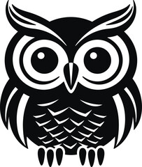 Fototapeta premium Illuminating the Night with an Owl's Graceful Presence