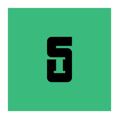 S and I monogram. Logotype. Vector design element or icon. SI - initials or logo.