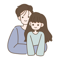 Couple in love happy relationship