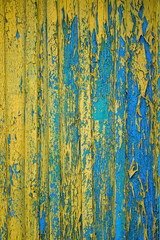 old wooden door with peeling paint