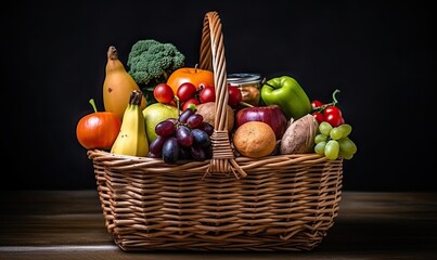 Fresh food galore This shopping basket has got it all. Creating using generative AI tools