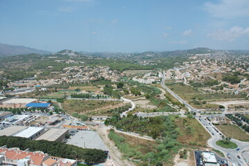 Fototapeta na wymiar aerial view of the city Calpe, Spain