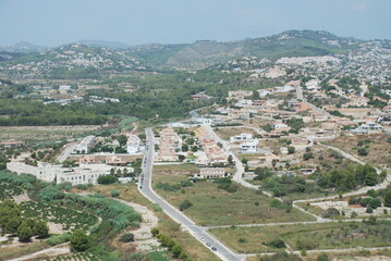 Fototapeta na wymiar aerial view of the city Calpe, Spain