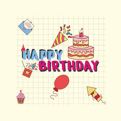 birthday party design vector element