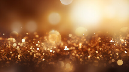 Obraz na płótnie Canvas abstract golden bokeh background for Christmas and New Year holidays.Generative AI