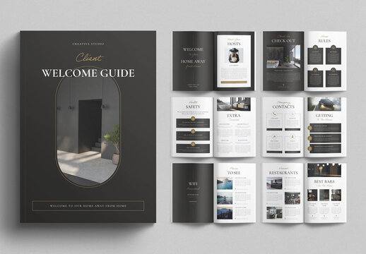 Welcome Guide Layout Magazine Template