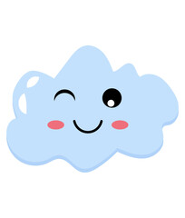 Weather kawaii Vector, Elements and Symbol
