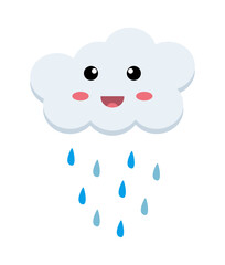 Weather kawaii Vector, Elements and Symbol

