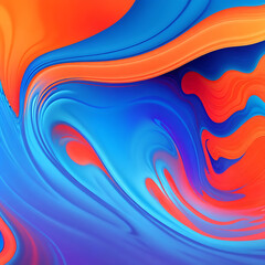 Colorful banner template with liquid shape background. Generative AI12 in