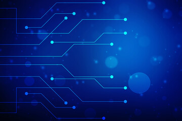 Abstract futuristic circuit board Illustration, Circuit board with various technology elements. Circuit board pattern for digital abstract technology background
